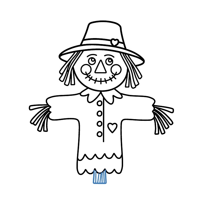 Hướng dẫn vẽ Bù Nhìn đáng yêu. - Bước 8