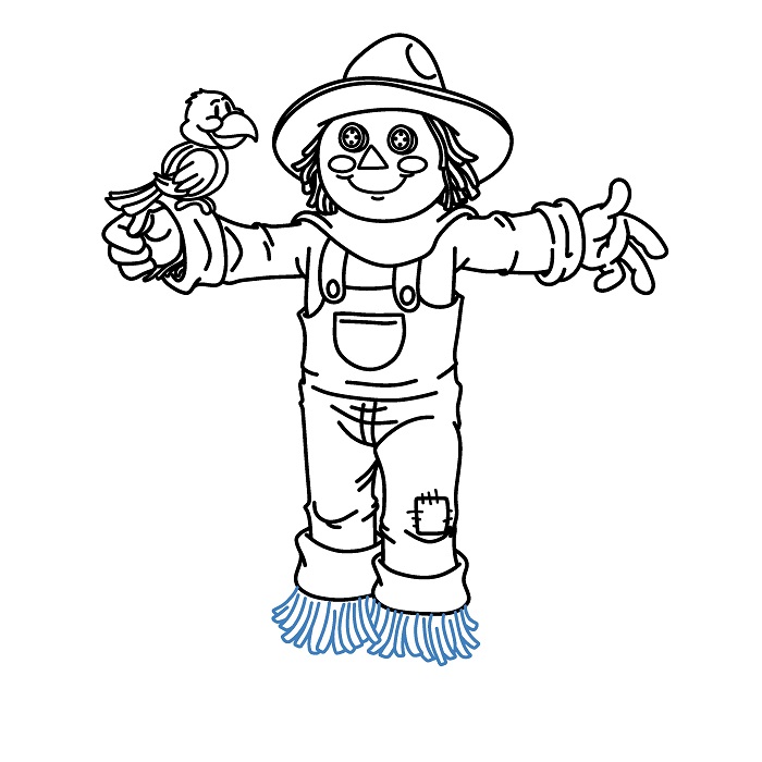 Hướng dẫn vẽ Bù Nhìn chi tiết và đẹp mắt. - Bước 10