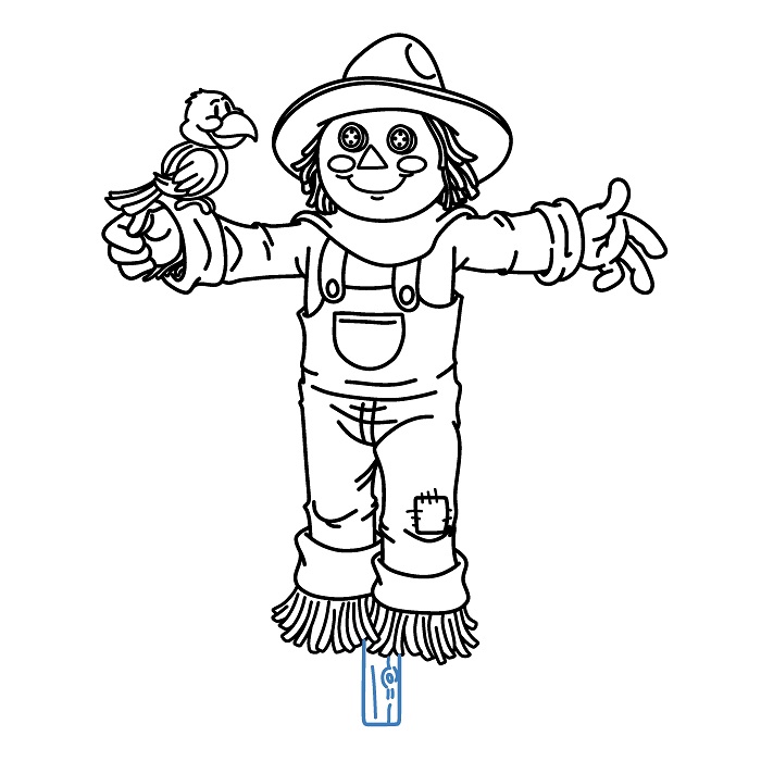 Hướng dẫn vẽ Bù Nhìn chi tiết và đẹp mắt. - Bước 11