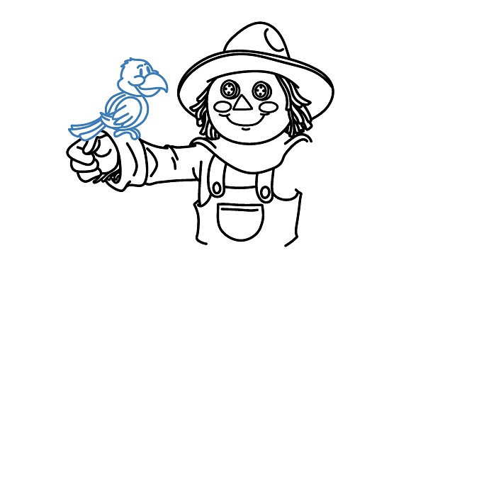 Hướng dẫn vẽ Bù Nhìn chi tiết và đẹp mắt. - Bước 7