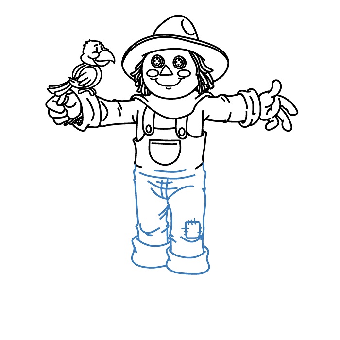 Hướng dẫn vẽ Bù Nhìn chi tiết và đẹp mắt. - Bước 9