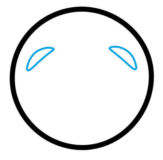 Hướng dẫn vẽ Emoji khóc. - Bước 2