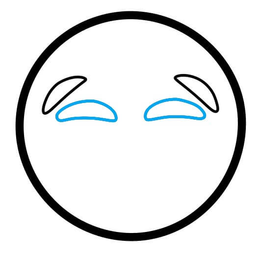 Hướng dẫn vẽ Emoji khóc. - Bước 3