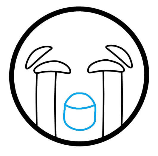 Hướng dẫn vẽ Emoji khóc. - Bước 5