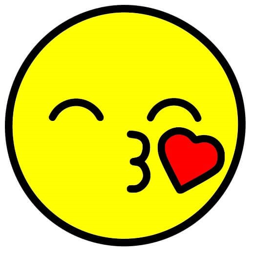 Hướng dẫn vẽ Emoji hôn