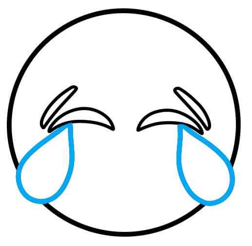 Hướng dẫn vẽ Emoji cười lớn - Bước 5