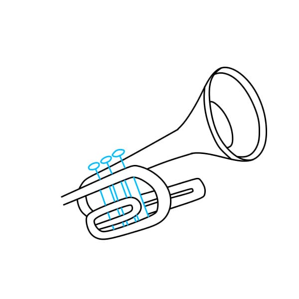 Hướng dẫn vẽ cái Kèn đơn giản và đẹp cho bé - Bước 3