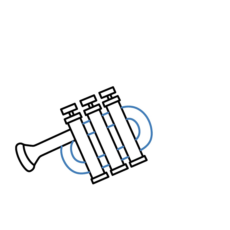 Hướng dẫn vẽ một cái kèn chi tiết và đẹp. - Bước 5