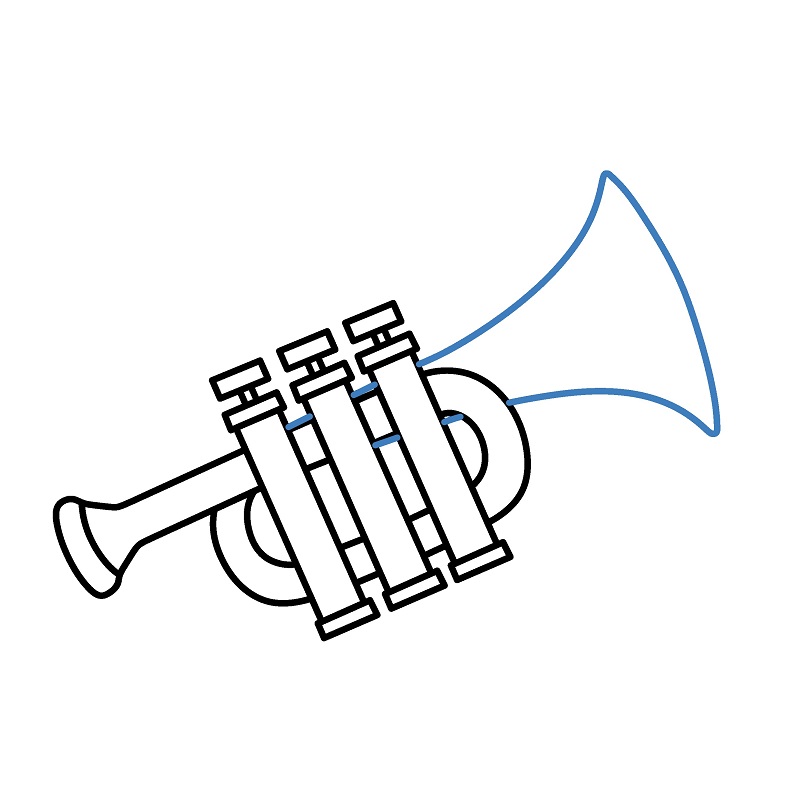 Hướng dẫn vẽ một cái kèn chi tiết và đẹp. - Bước 6