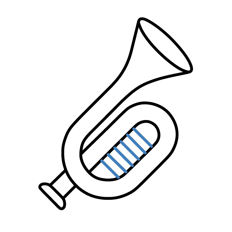 Hướng dẫn vẽ cái kèn cổ điển. - Bước 4