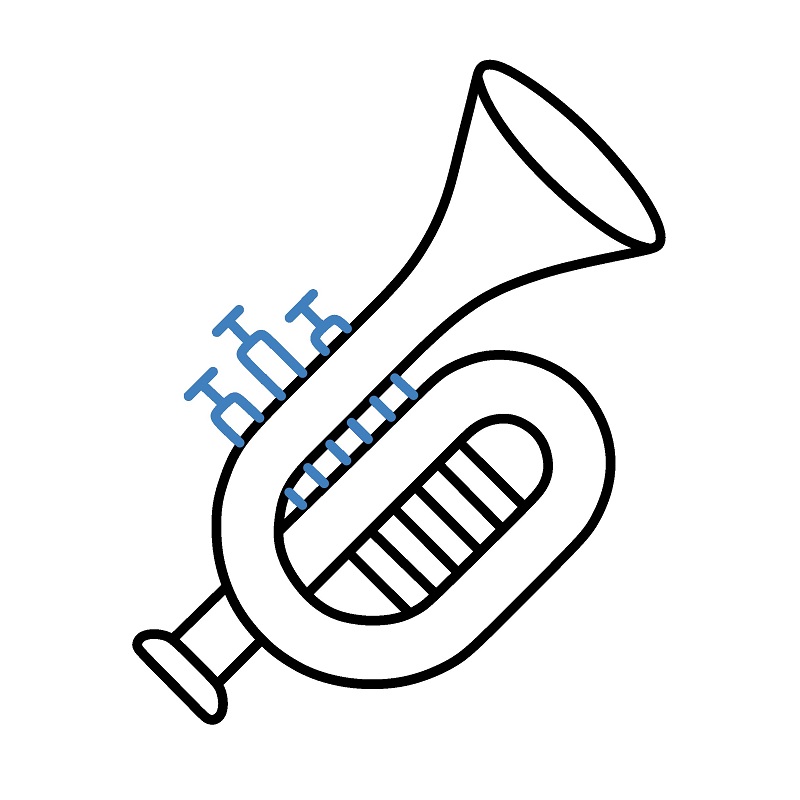 Hướng dẫn vẽ cái kèn cổ điển. - Bước 5