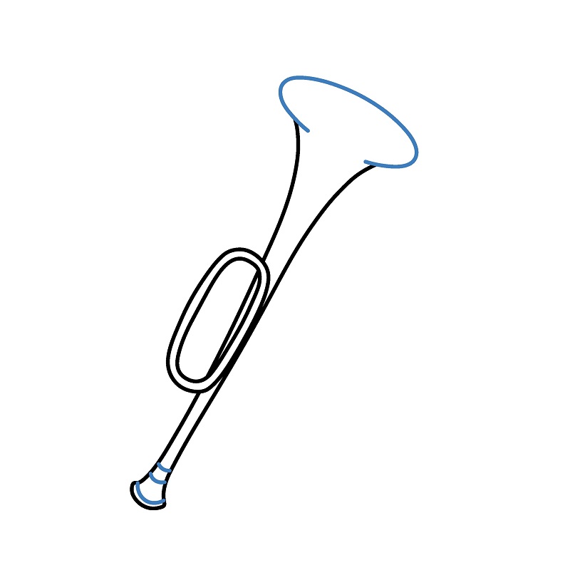 Hướng dẫn vẽ cái kèn hoạt hình đáng yêu. - Bước 3