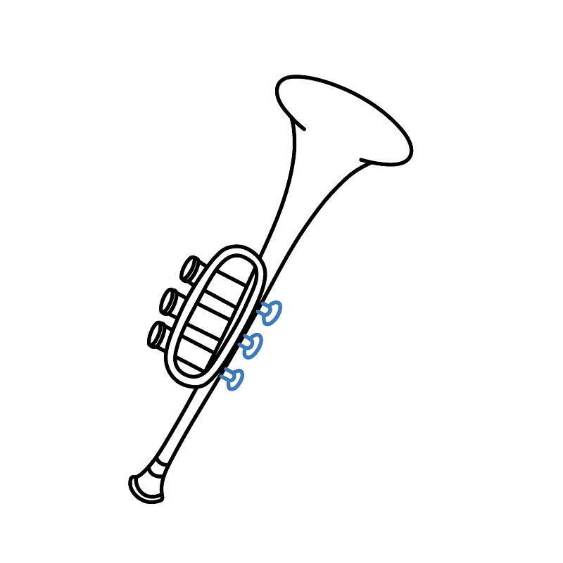 Hướng dẫn vẽ cái kèn hoạt hình đáng yêu. - Bước 5