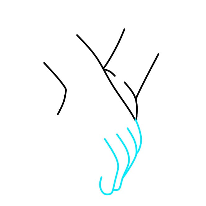 Hướng dẫn vẽ cái nắm tay đơn giản và đẹp cho bé - Bước 3