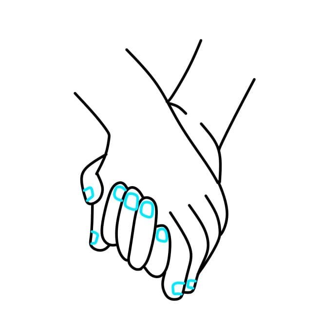 Hướng dẫn vẽ cái nắm tay đơn giản và đẹp cho bé - Bước 4