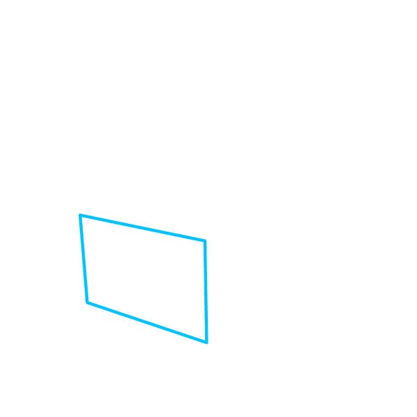 Hướng dẫn vẽ cái rương đơn giản và đẹp cho bé - Bước 1