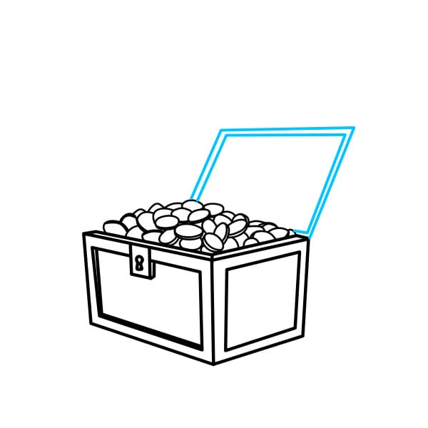 Hướng dẫn vẽ cái rương đơn giản và đẹp cho bé - Bước 5