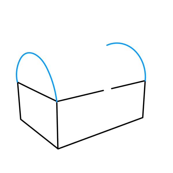 Hướng dẫn vẽ chiếc rương đơn giản và đẹp - Bước 2