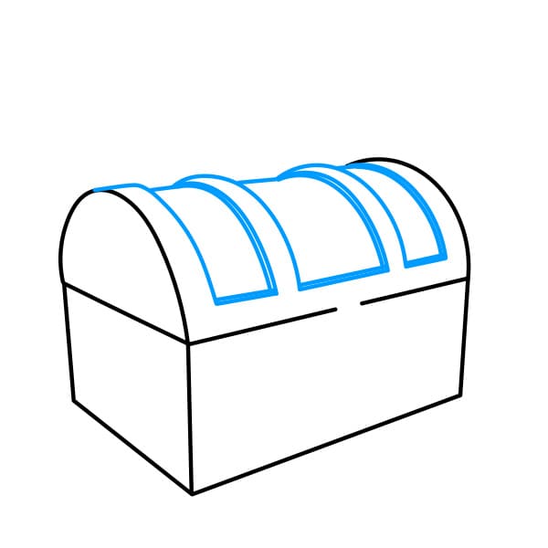 Hướng dẫn vẽ chiếc rương đơn giản và đẹp - Bước 3