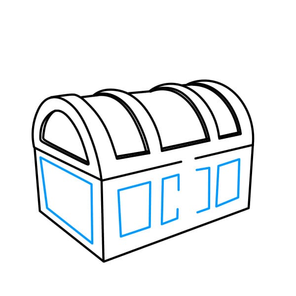 Hướng dẫn vẽ chiếc rương đơn giản và đẹp - Bước 4