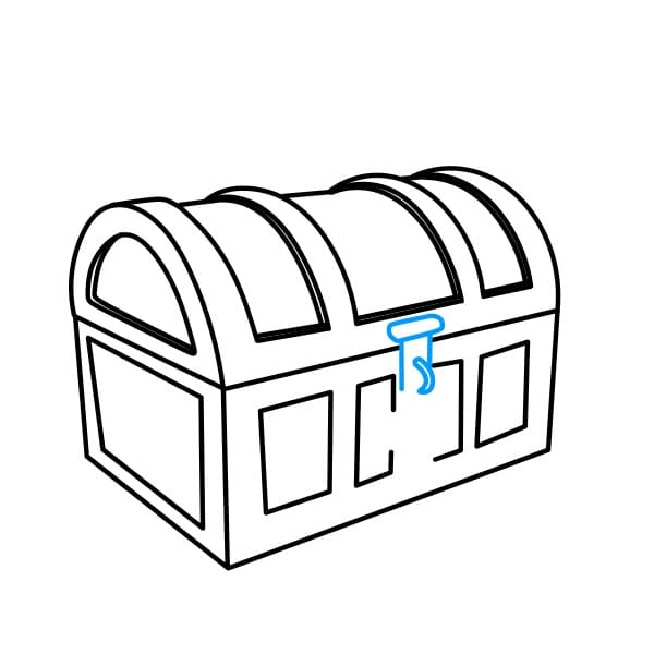 Hướng dẫn vẽ chiếc rương đơn giản và đẹp - Bước 5