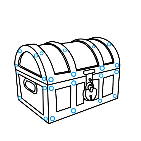 Hướng dẫn vẽ chiếc rương đơn giản và đẹp - Bước 7