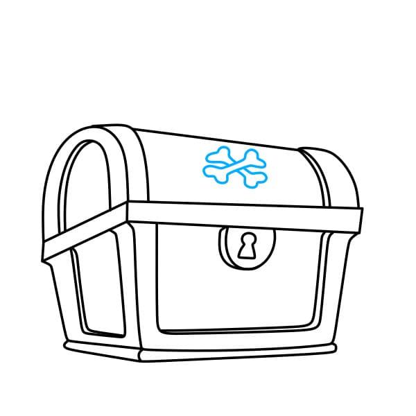 Hướng dẫn vẽ cái rương của cướp biển - Bước 7