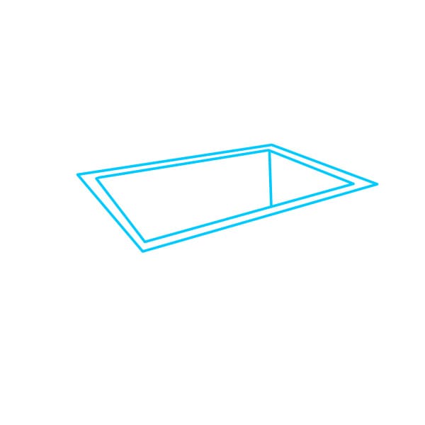 Hướng dẫn vẽ cái rương rỗng - Bước 1