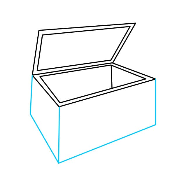 Hướng dẫn vẽ cái rương rỗng - Bước 3