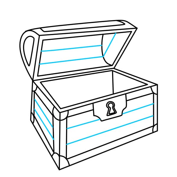 Hướng dẫn vẽ cái rương rỗng - Bước 8