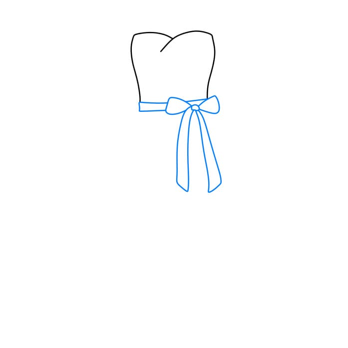 Hướng dẫn vẽ dễ dàng : Cái váy - Bước 2