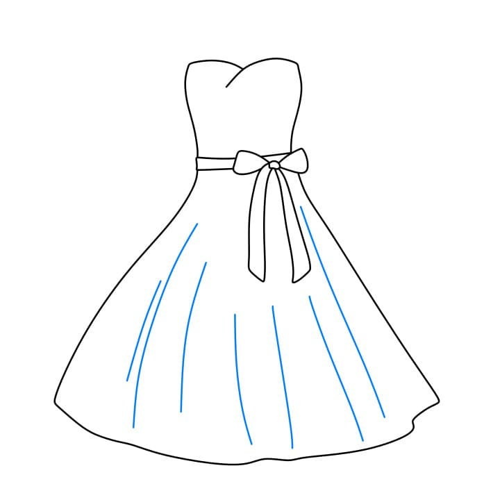 Hướng dẫn vẽ dễ dàng : Cái váy - Bước 4