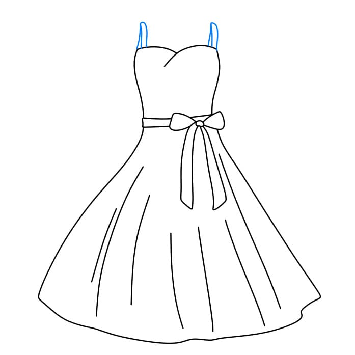 Hướng dẫn vẽ dễ dàng : Cái váy - Bước 5