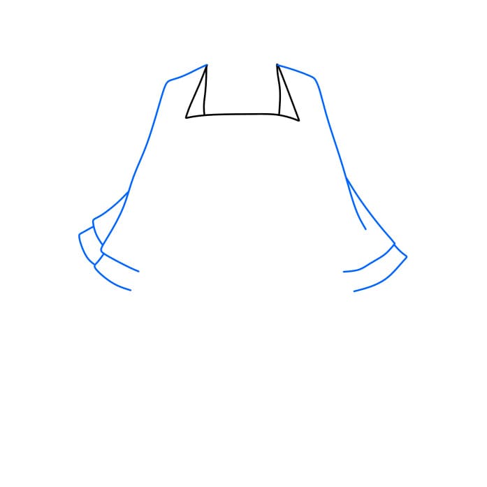 Hướng dẫn cách vẽ cái váy đơn giản - Bước 2