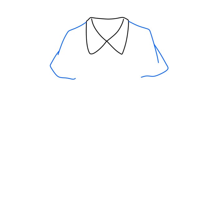 Hướng dẫn cách vẽ cái váy chi tiết từng bước cho bé - Bước 2