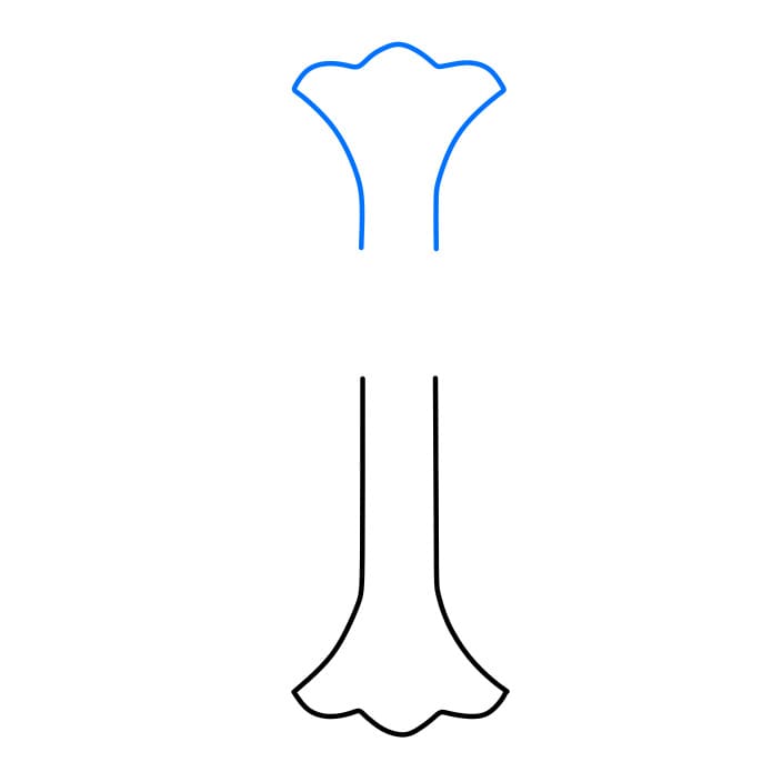 Hướng dẫn vẽ cây Thánh Giá đơn giản và đẹp cho bé - Bước 2