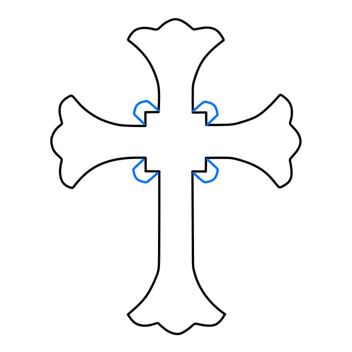 Hướng dẫn vẽ cây Thánh Giá đơn giản và đẹp cho bé - Bước 5
