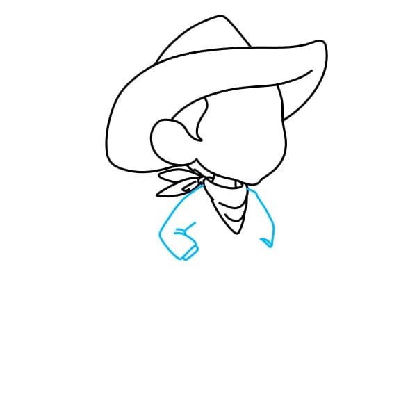 Hướng dẫn vẽ chàng cao bồi mạnh mẽ cho bé - Bước 6