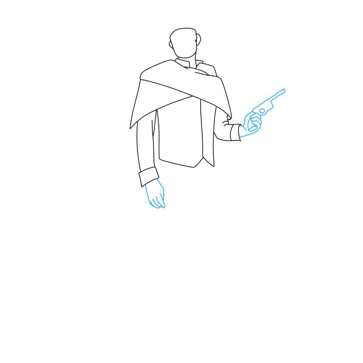 Hướng dẫn vẽ dễ dàng : anh chàng cao bồi - Bước 4