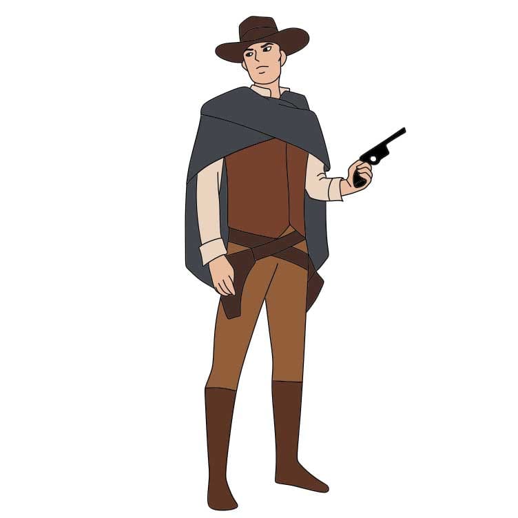 Hướng dẫn vẽ dễ dàng : anh chàng cao bồi