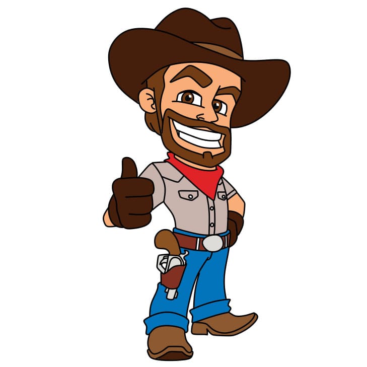 Hướng dẫn cách vẽ cao bồi chi tiết từng bước cho bé