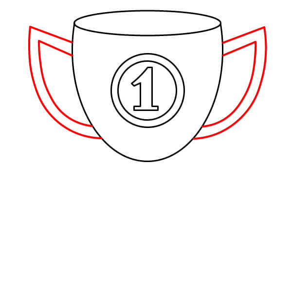 Hướng dẫn vẽ Chiếc Cúp đơn giản. - Bước 5