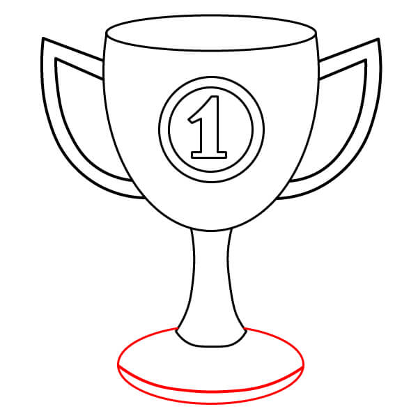 Hướng dẫn vẽ Chiếc Cúp đơn giản. - Bước 7