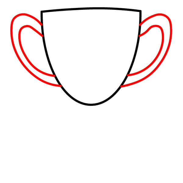 Hướng dẫn vẽ một Chiếc Cúp đơn giản từng bước một cho trẻ em - Bước 2