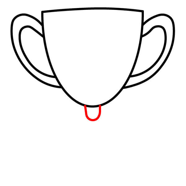 Hướng dẫn vẽ một Chiếc Cúp đơn giản từng bước một cho trẻ em - Bước 3