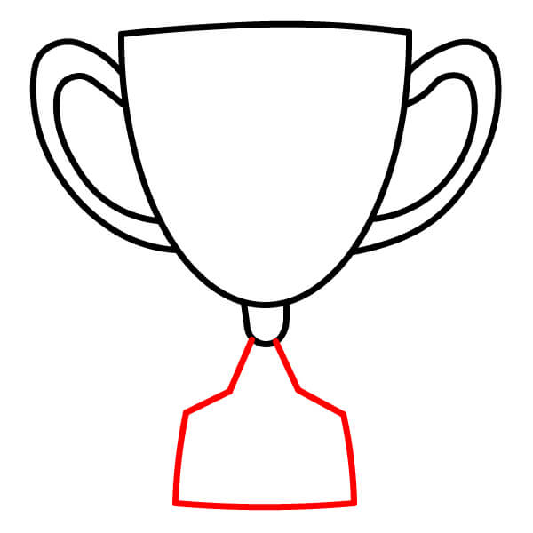Hướng dẫn vẽ một Chiếc Cúp đơn giản từng bước một cho trẻ em - Bước 4