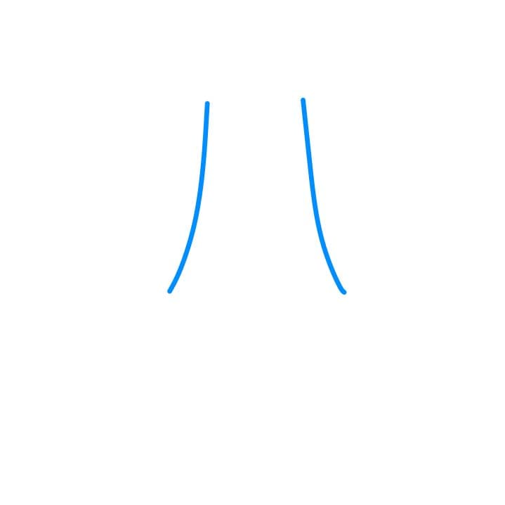 Hướng dẫn cách vẽ chiếc mũi đơn giản cho bé - Bước 1