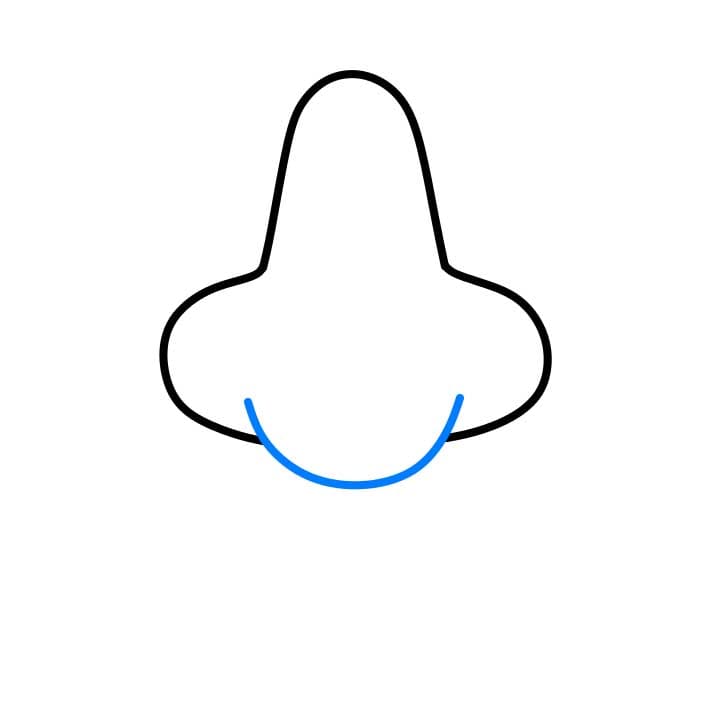 Hướng dẫn vẽ chiếc mũi cùng bộ râu - Bước 3