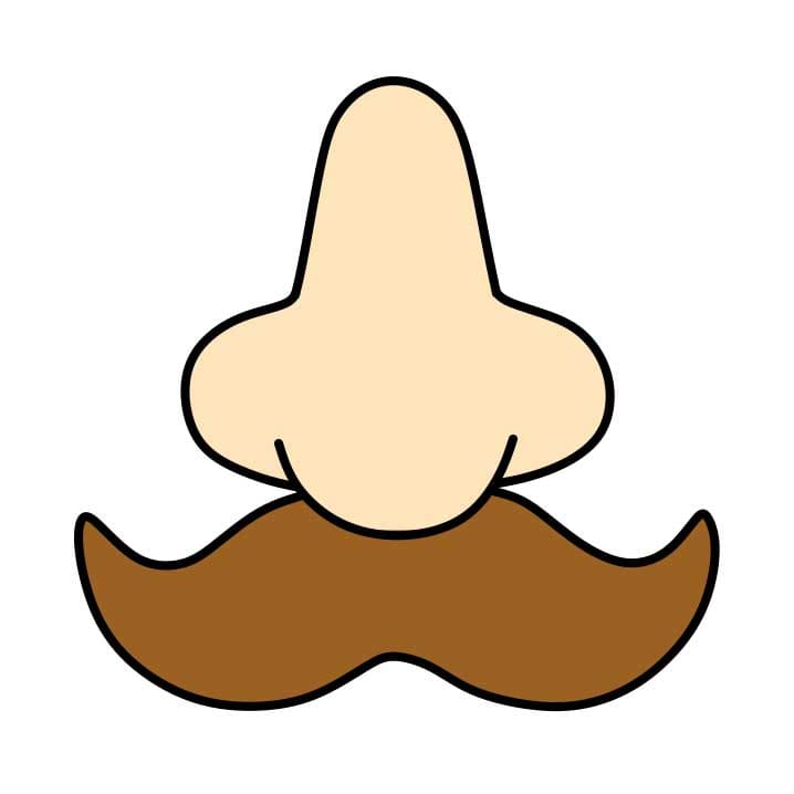 Hướng dẫn vẽ chiếc mũi cùng bộ râu - Bước 5