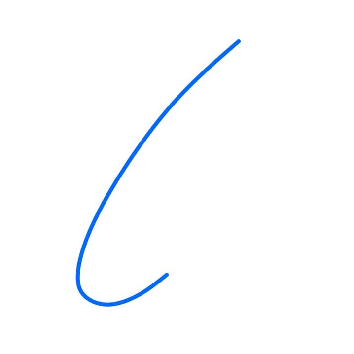 Hướng dẫn vẽ chiếc mũi cực đơn giản cho bé - Bước 1